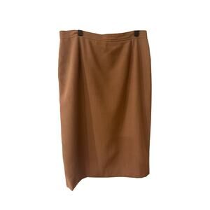 Chic Vintage Valentino Miss V Camel Wool Skirt - US 8-10
